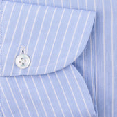 Poplin Semi Spread Shirt Light Reverse Stripe
