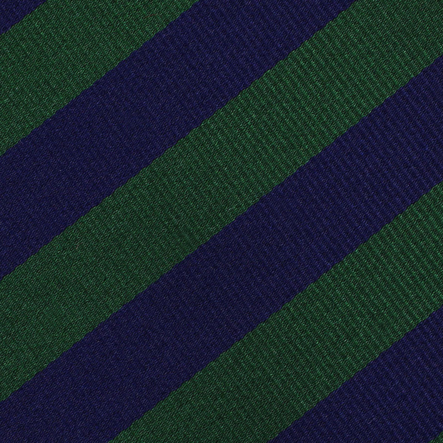 Bespoke Repp Stripe Silk Tie Navy
