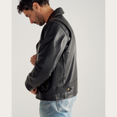 Men's Leather Biker Jacket