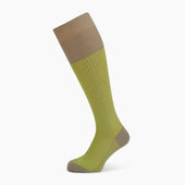 Lime Grey Thin Striped Long Socks