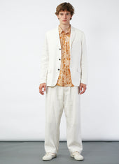 Charlie 29 58 1 Easy Three Button Blazer Off White Gauze