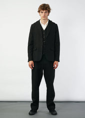 CHRIS 29-63-2 | Classic Two Button Blazer | Black Panama