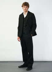 DANIEL 29-63-2 | Classic Waistcoat | Black Panama
