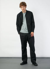 STEFFEN 29-77-2 | Shirt Jacket With Decorative Stitching | Black Drill