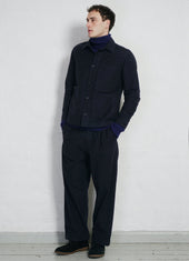 BOBBY | Super Wide Pleated Trousers | Navy
