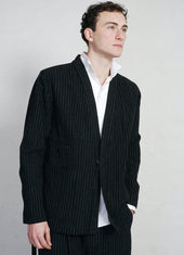 VALDEMAR | Casual Tuxedo Shirt With Bib | White