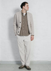 LINUS 28-09-7 | Knitted Cardigan | Fuzzy Natural