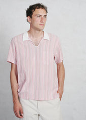 Philip Short Sleeve Pull On Shirt Raspberry