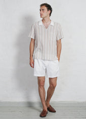 PHILIP | Short Sleeve Pull-On Shirt | Vanilla