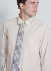 TIE | Casual Tie | Ecru Navy Checks