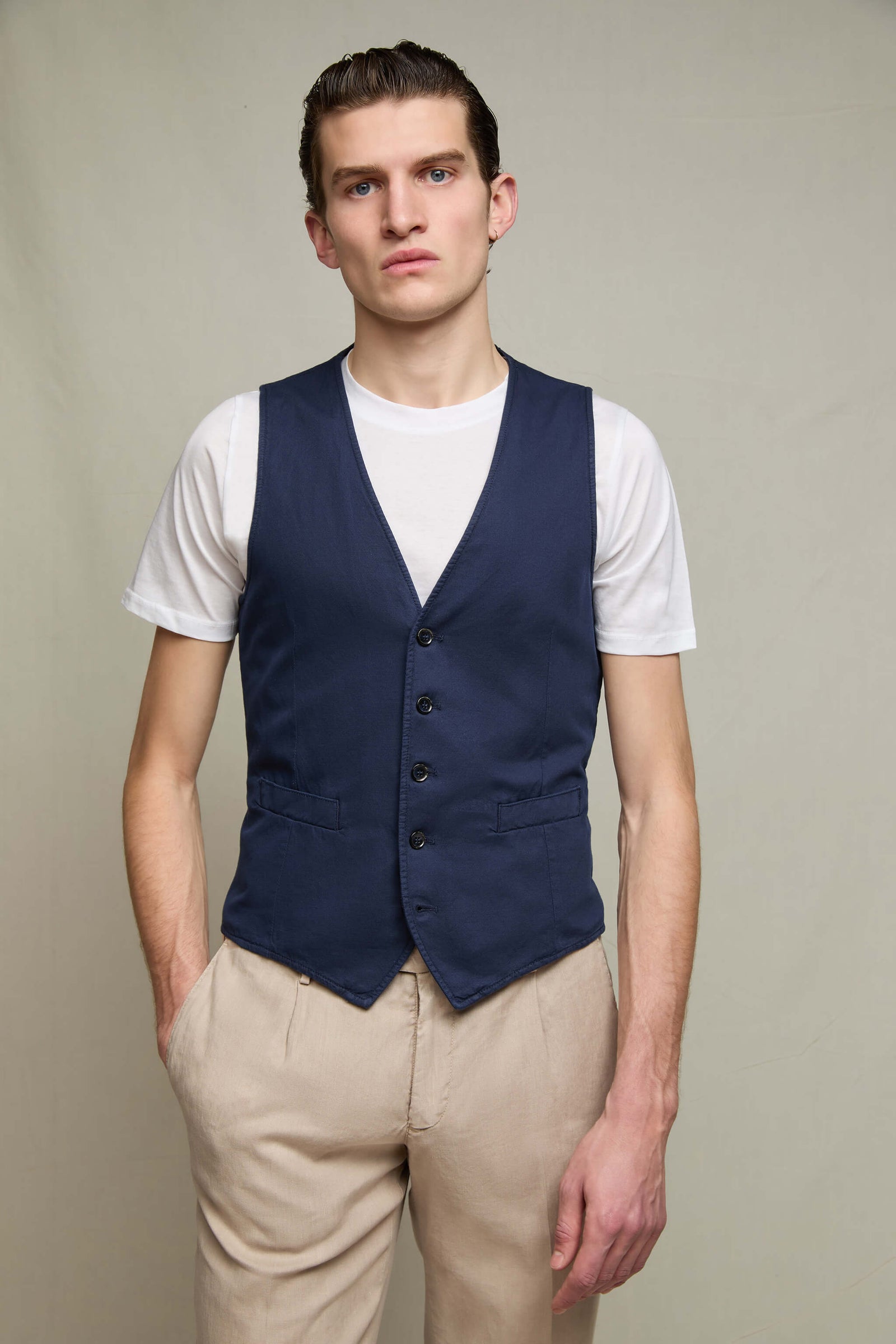 Gilet Mike Tinto Capo Blu Profondo