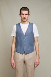 Gilet MIKE tinto capo denim polvere