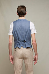 Gilet MIKE tinto capo denim polvere