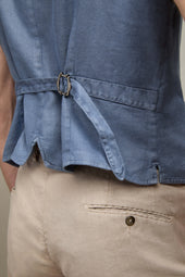 Gilet MIKE tinto capo denim polvere