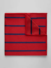 Red & Blue Pocket Square Regimental