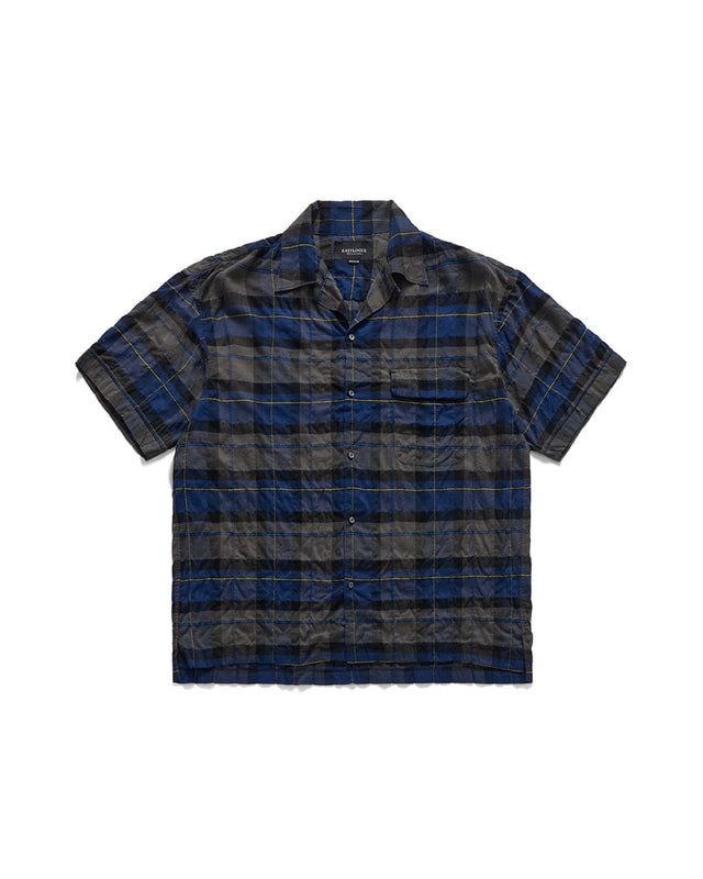 HOLIDAY HALF SHIRTS / BLUE & GREY CHECK