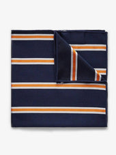 Blue & Orange Handkerchief Multi Stripe