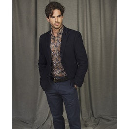 Finn Tweed Blazer in Navy Twill | Men's Blazers |
