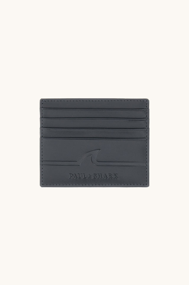 Fin embossed leather cardholder