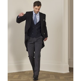 Grey Pinstripe Classic Fit Morning Trouser | Men's Trousers | Magee 1866