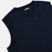 Melange V Neck Cashmere Vest