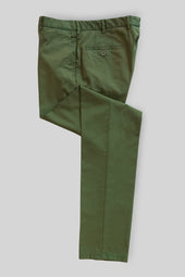 Green cotton supima sport trousers