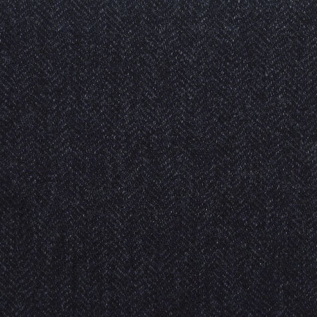 Herringbone Cashmere Bespoke Tie - Charcoal