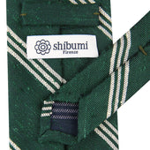 Triple Bar Soft Shantung Silk Tie Hand Rolled