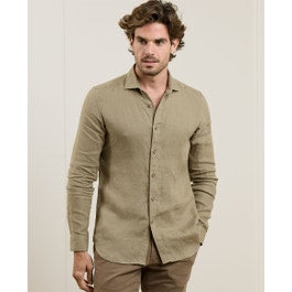 Kilbeg Irish Linen Shirt in Coffee | Shirts |