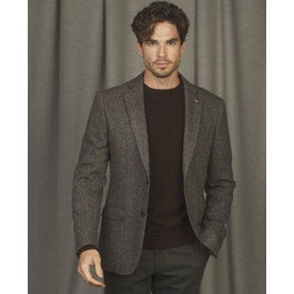 Liffey Donegal Tweed Blazer in Grey Herringbone | Mens | Magee 1866