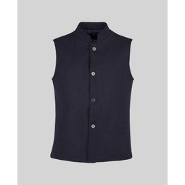 Cavan Tweed Gilet in Navy Twill | Tweed Gilets |