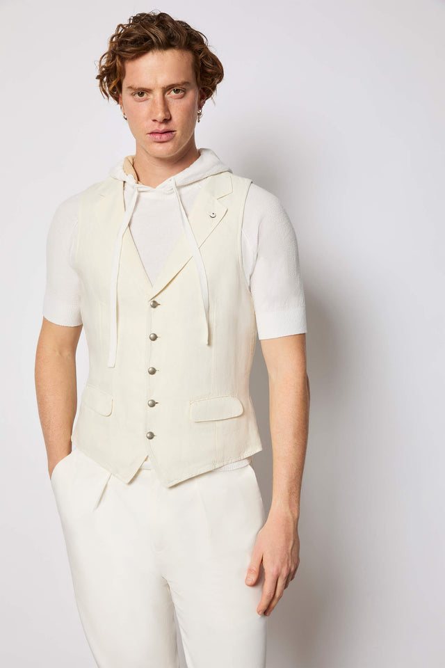 Gilet OSCAR tinto capo bianco
