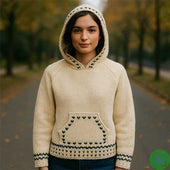 14d Hooded Jacquard Sweater Range 100 Aran