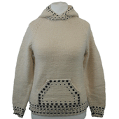 14d Hooded Jacquard Sweater Range 100 Aran