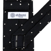 Dotted Wool Silk Grenadine Tie Hand Rolled