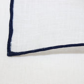Irish Linen Shoestring Pocket Square White