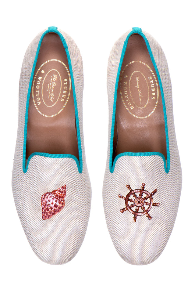 Conch Helm Linen Slipper (Men)