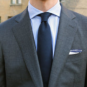 Irish Linen Shoestring Pocket Square White