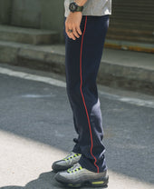 1970s Heavyweight Waffle Knit Jogger Pants - Navy