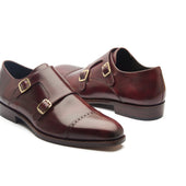 Aspen Double Monk Strap Museum Calf Hand Welted Contemporary Classics