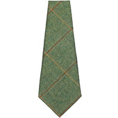 W Bill Checked Wool Bespoke Tie Green
