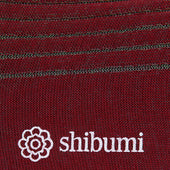 Knee Socks Shadow Stripes Cherry Beige Pure Cotton