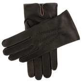 Men S Heritage Three Point Cashmere Lined Leather Gloves With Colour Contrast Details