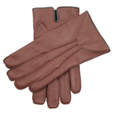 Men's Heritage Three-Point Cashmere-Lined Leather Gloves with Colour Contrast Details