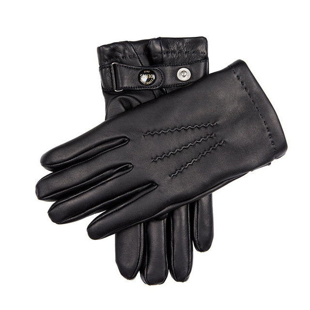Men’s Heritage Three-Point Cashmere-Lined Leather Gloves