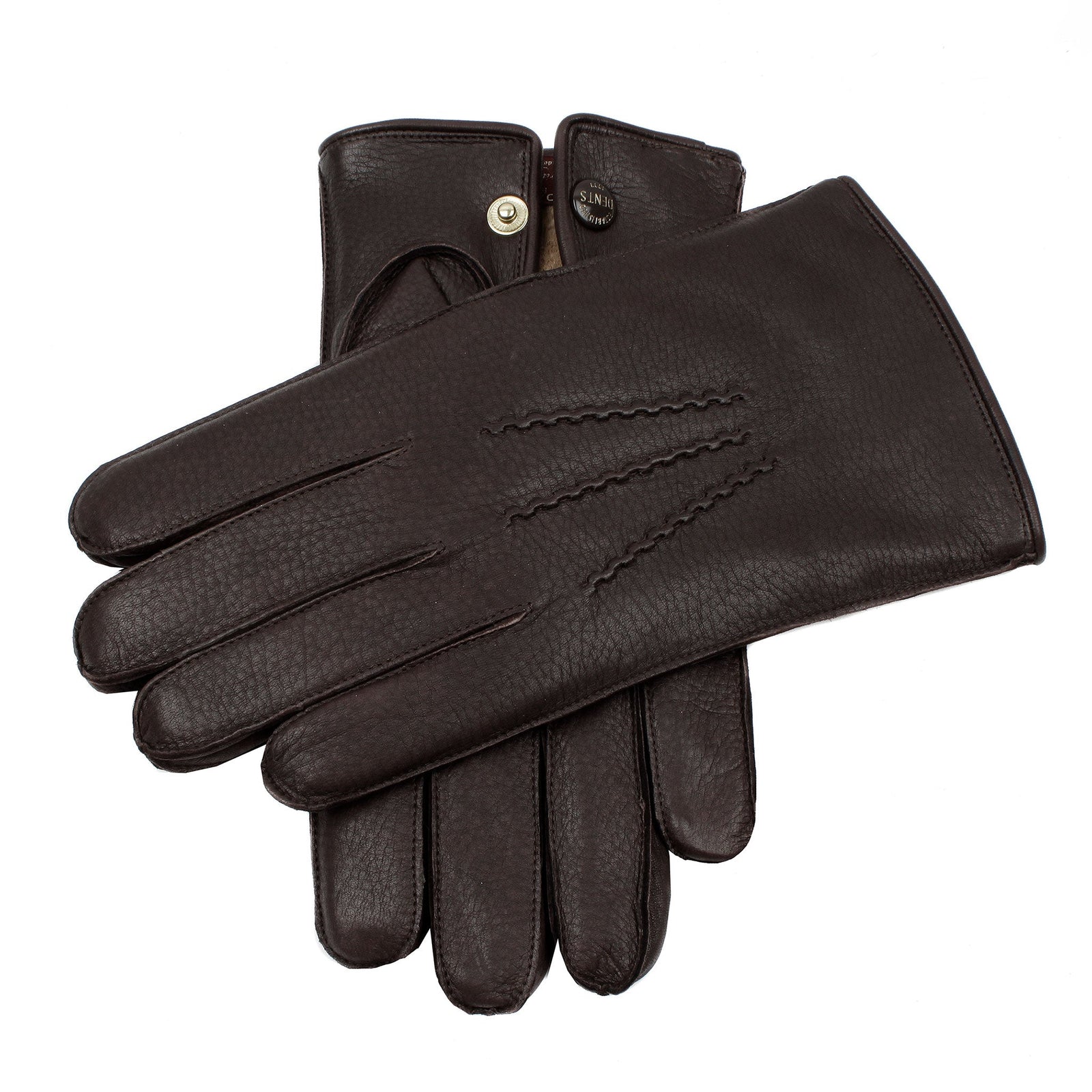 Men S Heritage Three Point Fur Lined Deerskin Leather Gloves