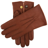 Men S Heritage Three Point Fur Lined Deerskin Leather Gloves
