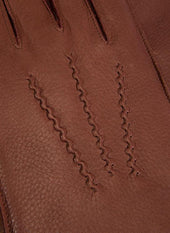 Men S Heritage Three Point Fur Lined Deerskin Leather Gloves