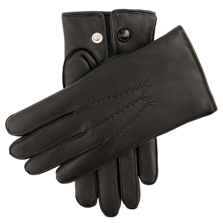 Men S Heritage Three Point Fur Lined Leather Gloves