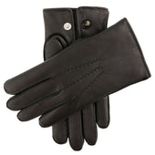 Men's Heritage Three-Point Fur-Lined Leather Gloves
